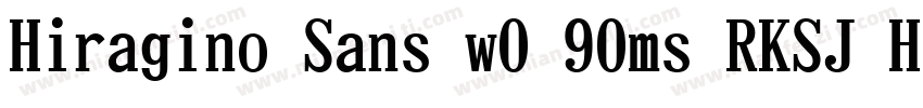Hiragino Sans w0 90ms RKSJ H字体转换